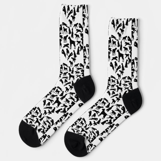 Chaussette Chaussettes équipage à motif de Labrador Retriever (Gauche)