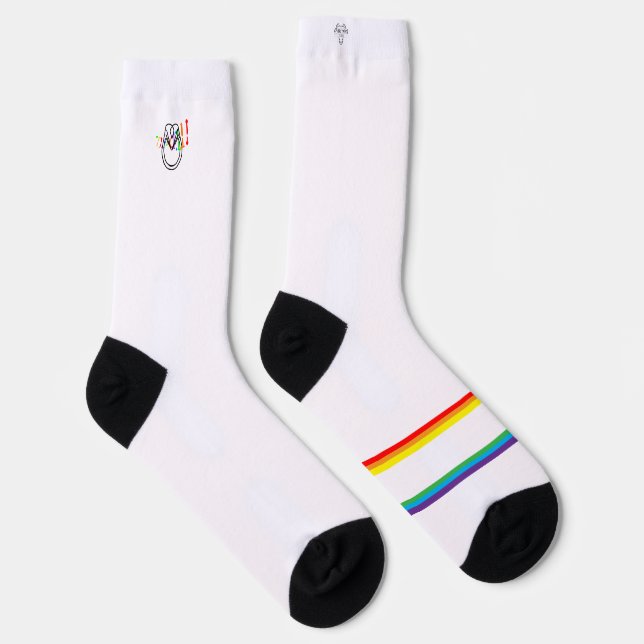 Chaussette Chaussettes Équipage Arc-en-Ciel ADN Cheval (Droite)