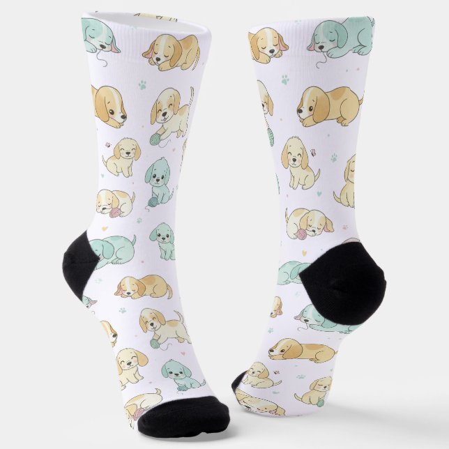 Chaussette Chaussettes Équipage de Chiots Adorables (Angulaire)
