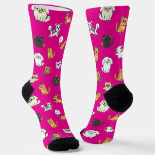 Chaussette Chaussettes équipage motif animaux drôles