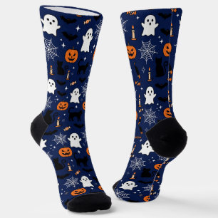 Chaussette Chaussettes équipage motif icônes Halloween de nui