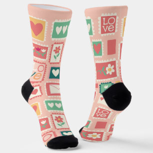 Chaussette Chaussettes équipage motif Love Stamps