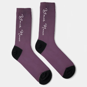 Chaussette Chaussettes Équipage Violet Personnalisées