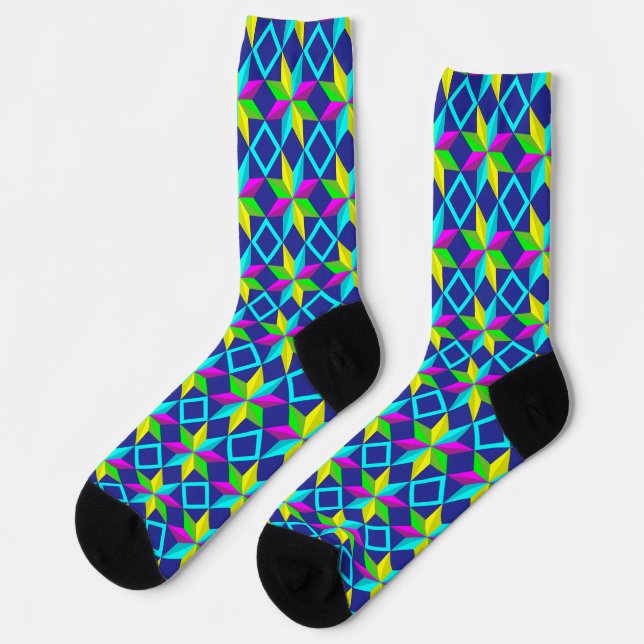 Chaussette chaussettes étoile néon (Gauche)
