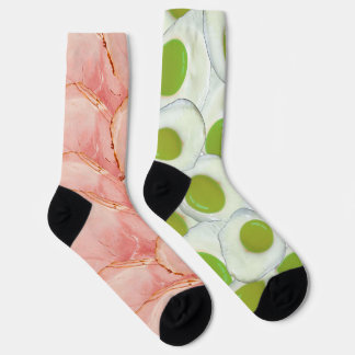 Chaussette Chaussettes fantaisie aux œufs verts et jambon