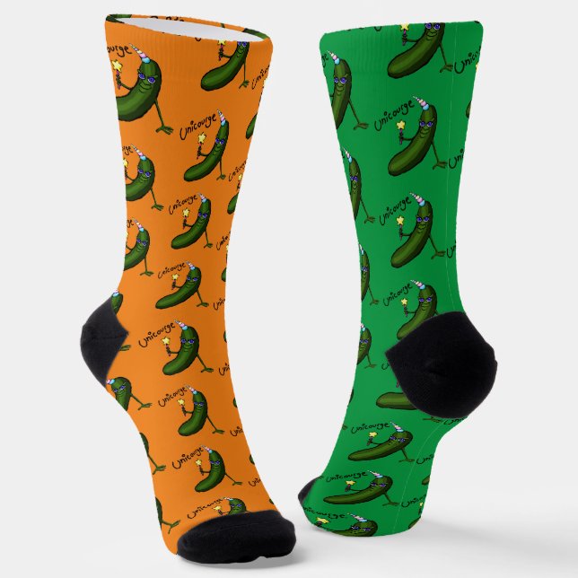 Chaussette Chaussettes fantaisie Licorne Courgette (Angulaire)