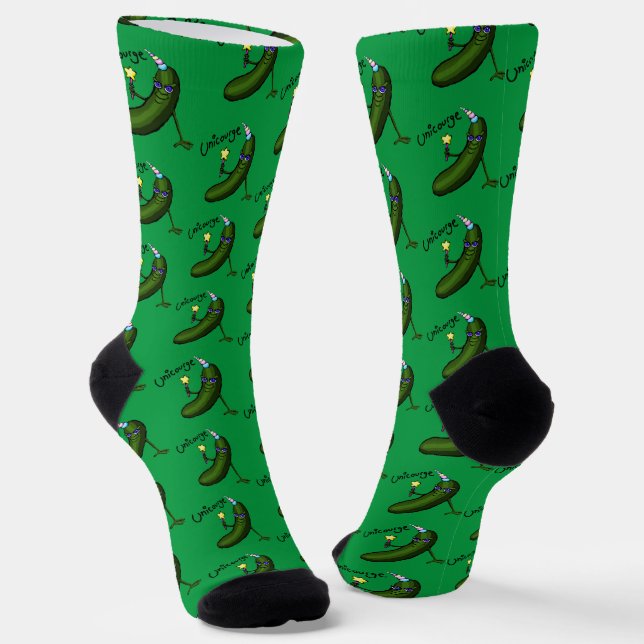 Chaussette Chaussettes fantaisie Licorne Courgette (Angulaire)