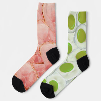 Chaussette Chaussettes fantaisie œufs verts et jambon