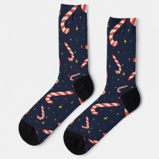 Chaussette Chaussettes festives de Noël en forme de canne à b