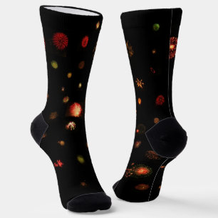 Chaussette Chaussettes - Feu d'artifice dans le ciel noir