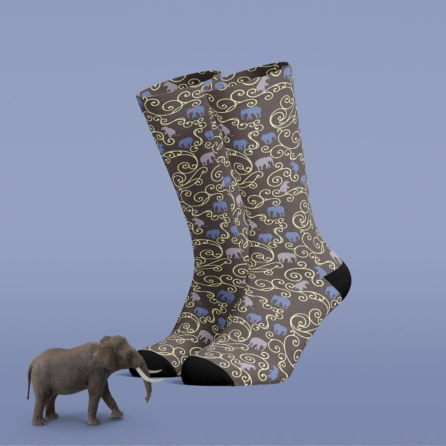 Chaussette Chaussettes Filigree et Elephants (Créateur téléchargé)