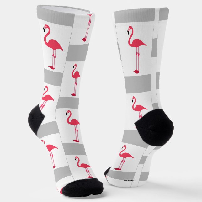 Chaussette Chaussettes Flamants roses roses HAMbWG (Angulaire)