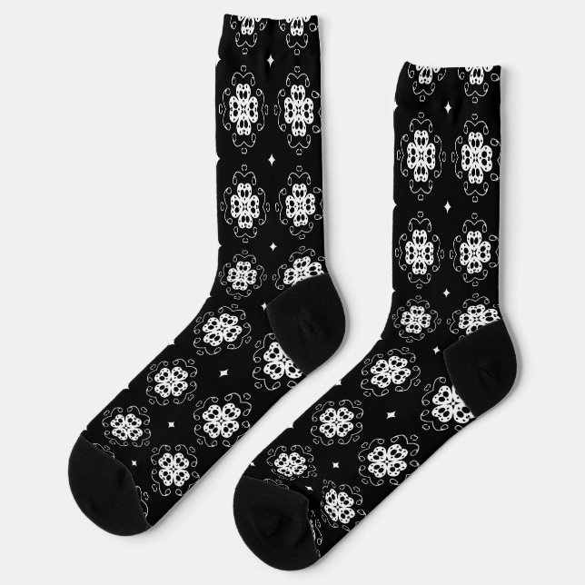 Chaussette chaussettes fleurs abstraites modernes (Gauche)