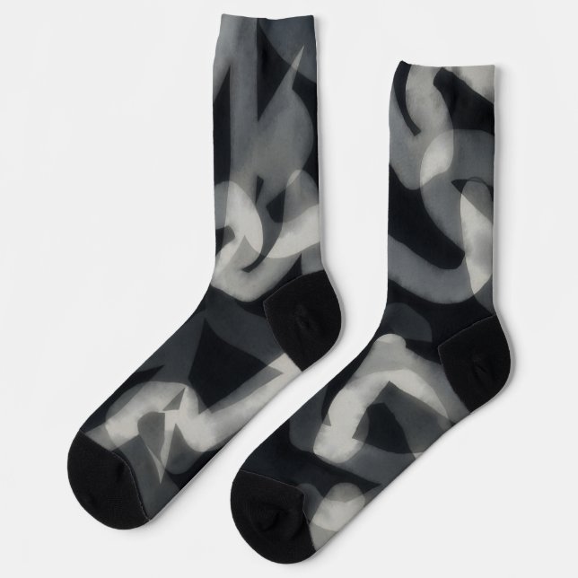 Chaussette Chaussettes folles noirs et gris (Gauche)