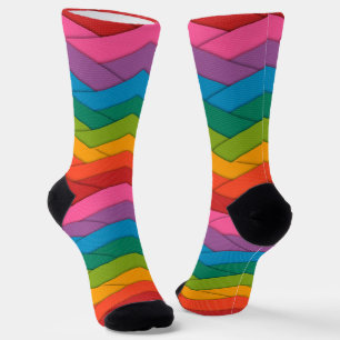 Chaussette Chaussettes géométriques minimalistes colorées