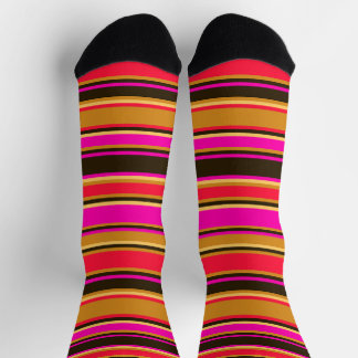 Chaussette Chaussettes Gold, Red et Magenta Crew