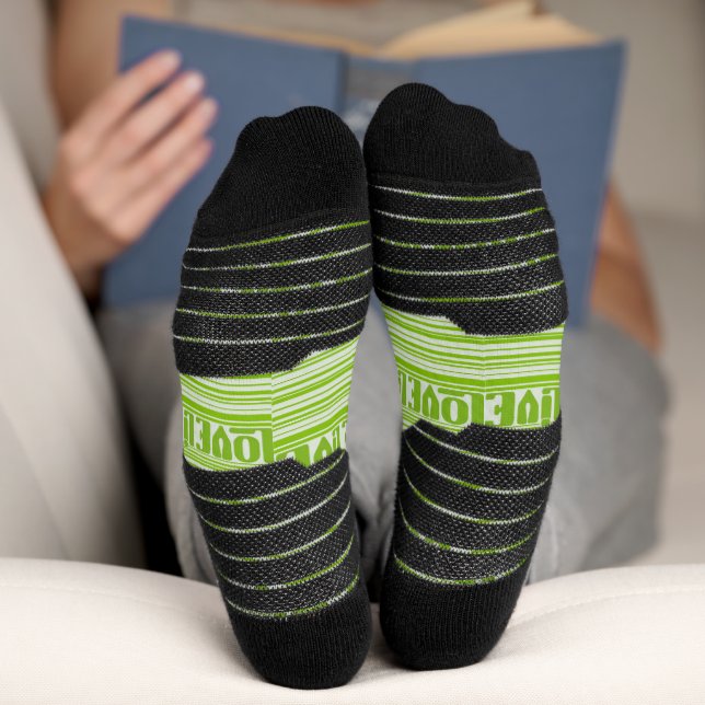 Chaussette Chaussettes Green Live Love Life (Fond)