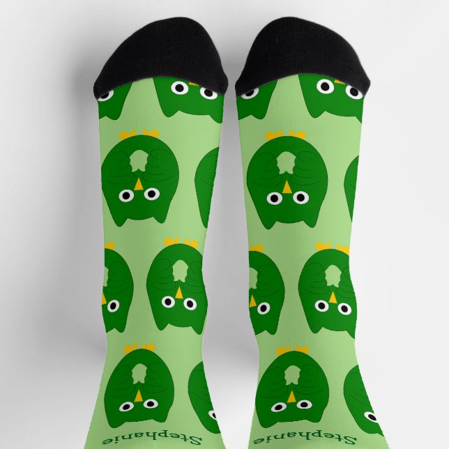 Chaussette Chaussettes Green Owl Design (Haut)