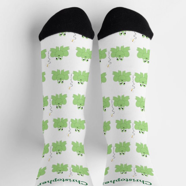 Chaussette Chaussettes Grenouilles Et Dessin Libellule (Haut)