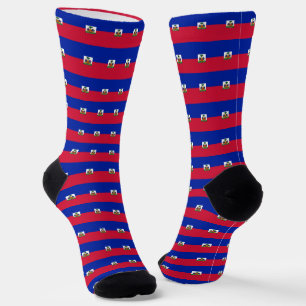 Chaussette Chaussettes Haïti, mode patriotique du drapeau haï