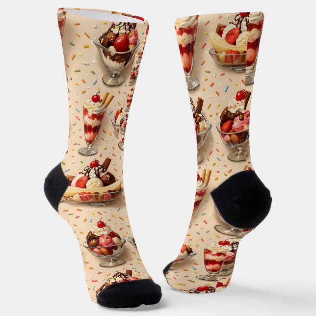 Chaussette Chaussettes haut de gamme pour sundae de glace (Angulaire)