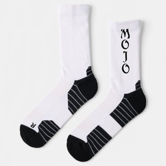 Chaussette Chaussettes haute performance noir et blanc Mojo (Gauche)