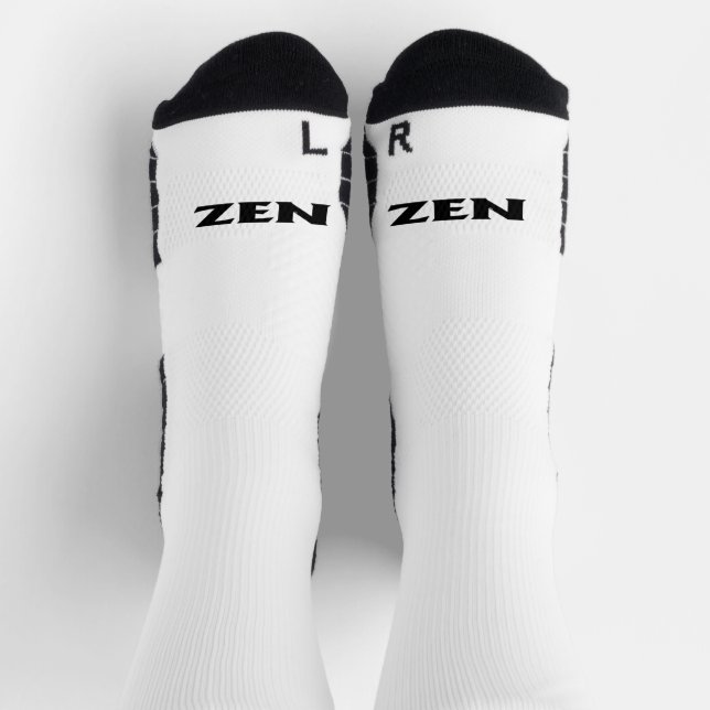 Chaussette Chaussettes haute performance Zen noir blanc (Haut)