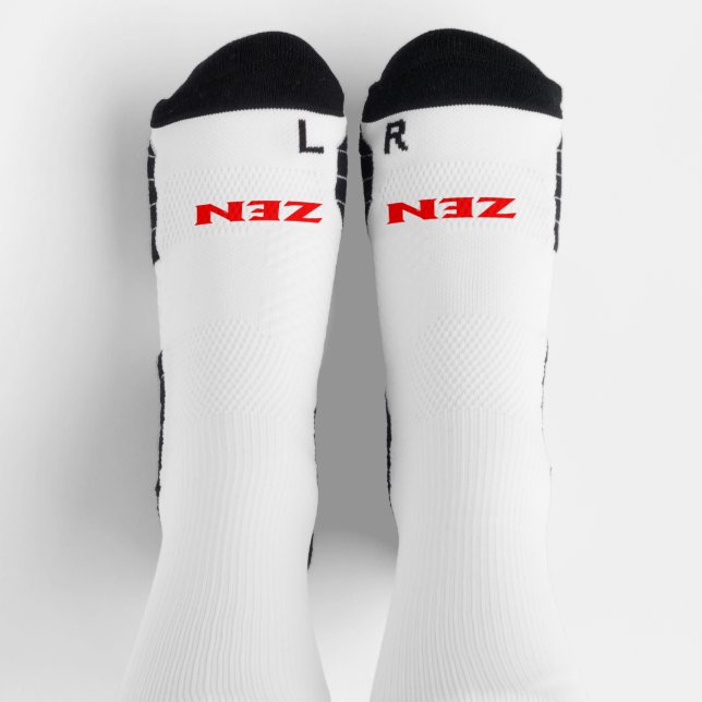 Chaussette Chaussettes haute performance Zen rouge blanc vers (Haut)