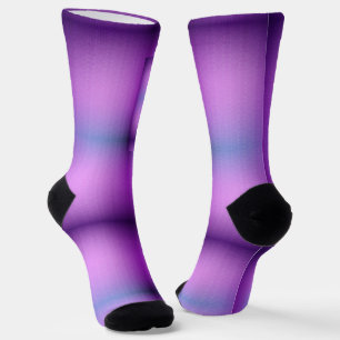 Chaussette Chaussettes hautes de genou à dégradé violet et no