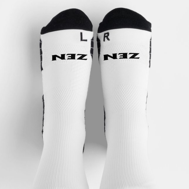 Chaussette Chaussettes hautes performances en noir blanc vert (Haut)