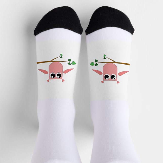 Chaussette Chaussettes Hibou Rose (Haut)
