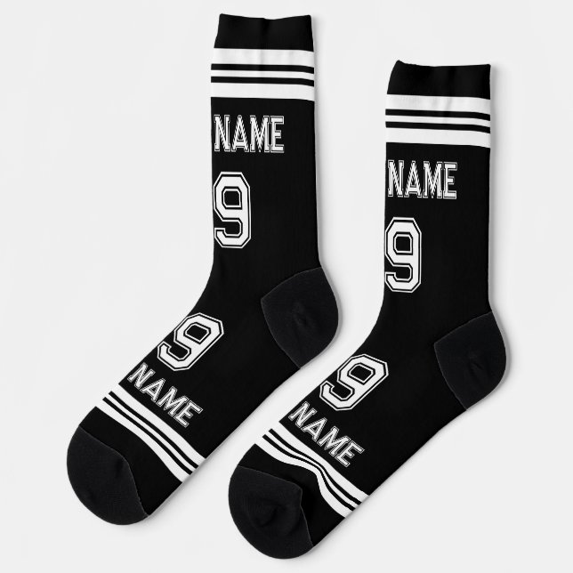 Chaussette Chaussettes homme personnalisées avec numéro de ma (Gauche)