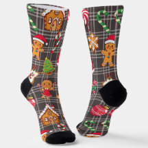 Chaussettes Imprimées Gâteaux de Noël