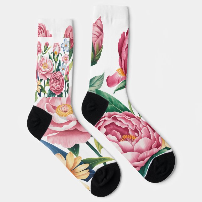 Chaussette Chaussettes Jardin Floral Élégantes (Droite)