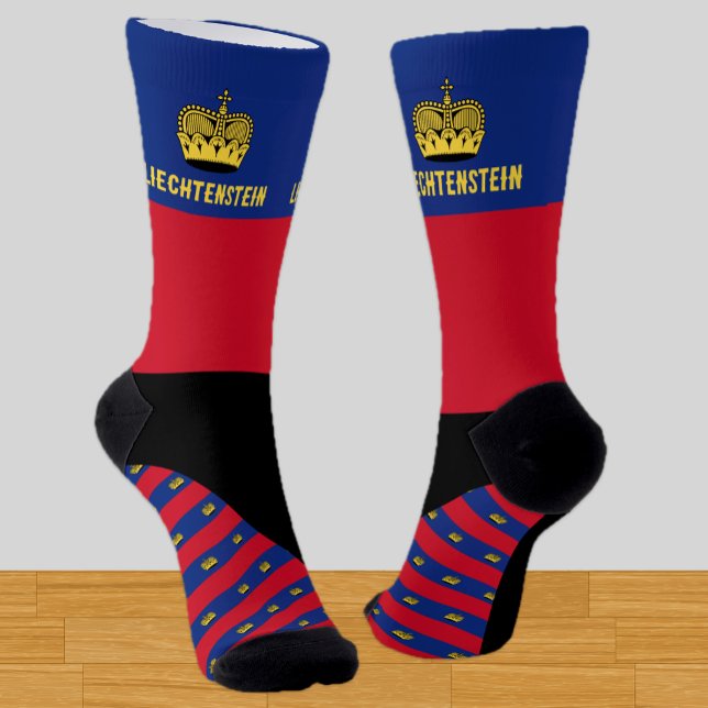 Chaussette Chaussettes Liechtenstein, couleurs du drapeau / s (Créateur téléchargé)