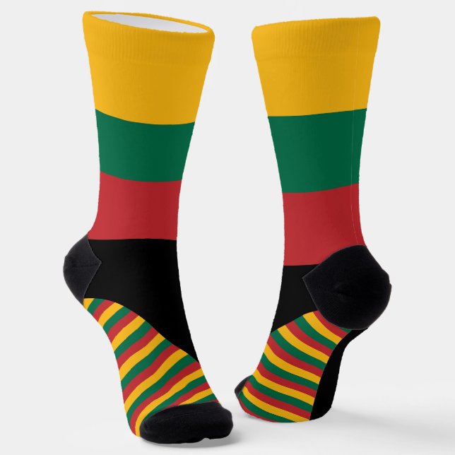 Chaussette Chaussettes lituaniennes, couleurs du drapeau litu (Angulaire)