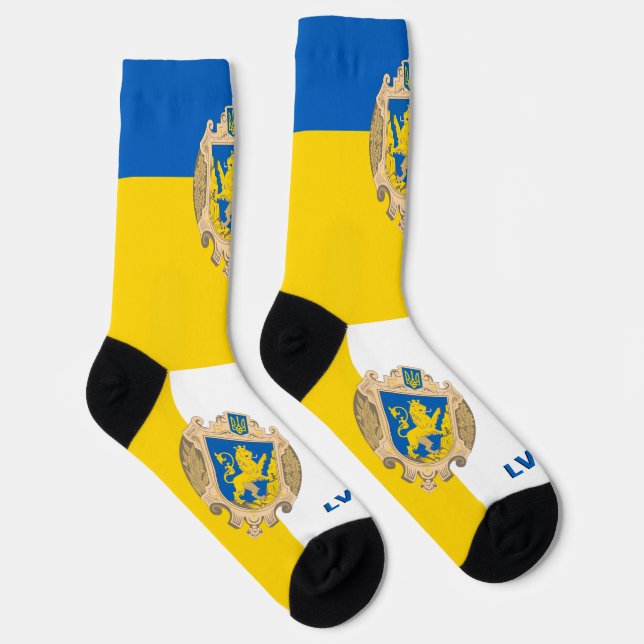 Chaussette Chaussettes Lviv, Drapeau Ukrainien, Ukraine patri (Droite)
