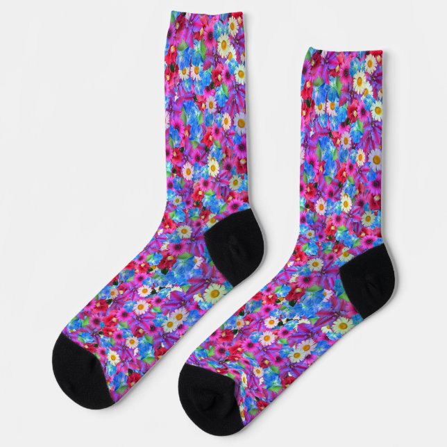 Chaussette chaussettes marguerites de printemps (Gauche)