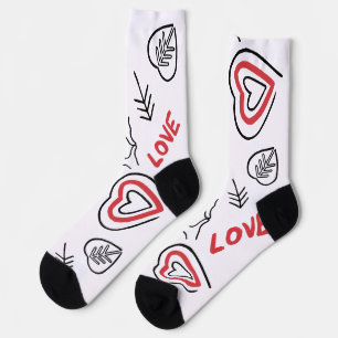 Chaussette Chaussettes mi-longues motifs cœurs love