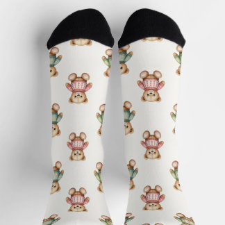 Chaussette Chaussettes mignonnes avec un ours en peluche de N