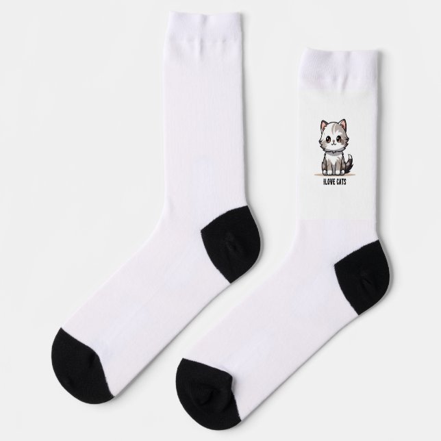 Chaussette Chaussettes Mignonnes Chat (Gauche)