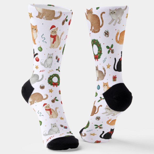 Chaussette Chaussettes Mignonnes Kawaii Chats et Décorations  (Angulaire)