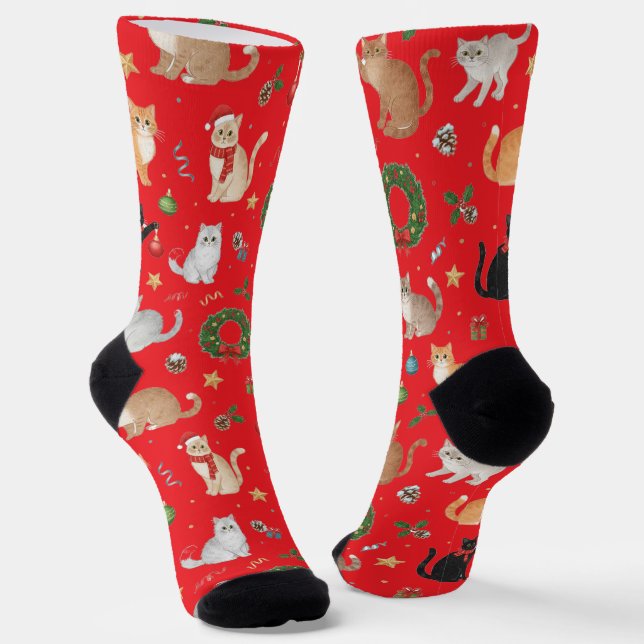 Chaussette Chaussettes Mignonnes Kawaii Chats et Décorations  (Angulaire)