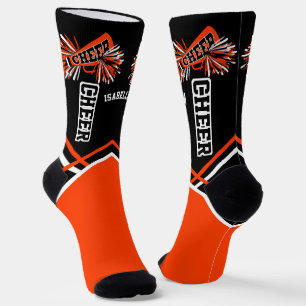 Chaussette Chaussettes mignonnes orange blanc et noir