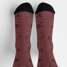 Chaussettes minimalistes Dino Crew pour adultes -