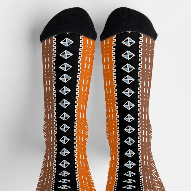 Chaussette Chaussettes Modernes en Mudcloth Afro Pop (Haut)