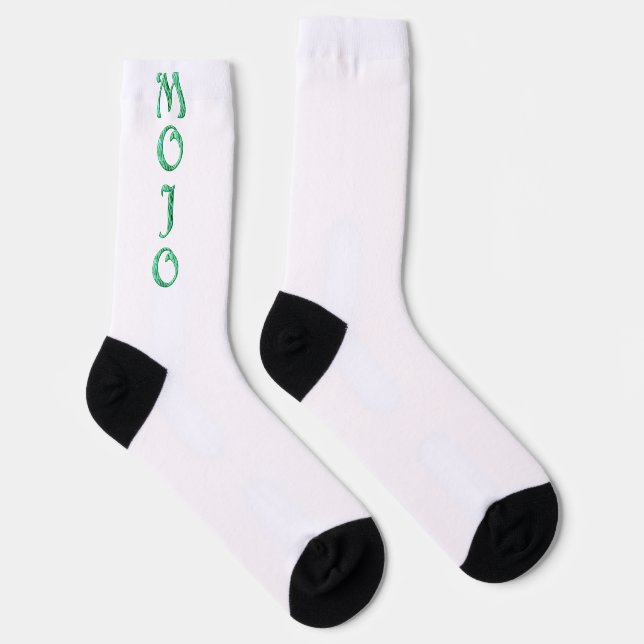 Chaussette Chaussettes mojo vert et blanc haut de gamme (Droite)