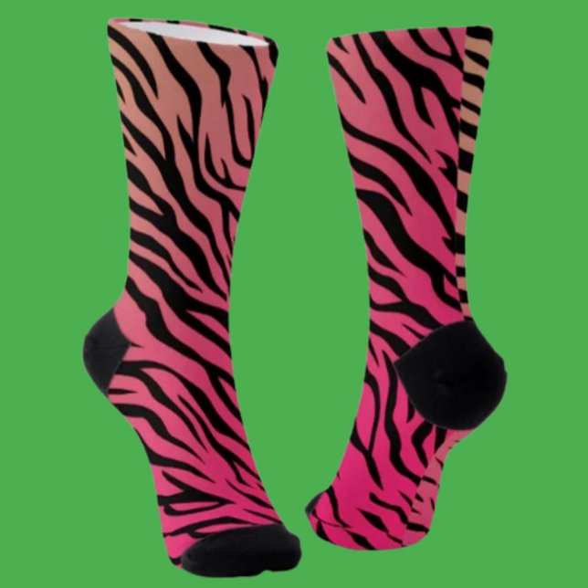 Chaussette Chaussettes montantes à dégradé rayures de tigre – (Créateur téléchargé)