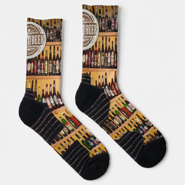 Chaussette Chaussettes montantes beige bière  (Droite)
