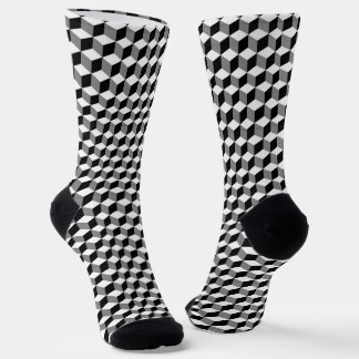 Chaussette Chaussettes Motif 3D Cube Art